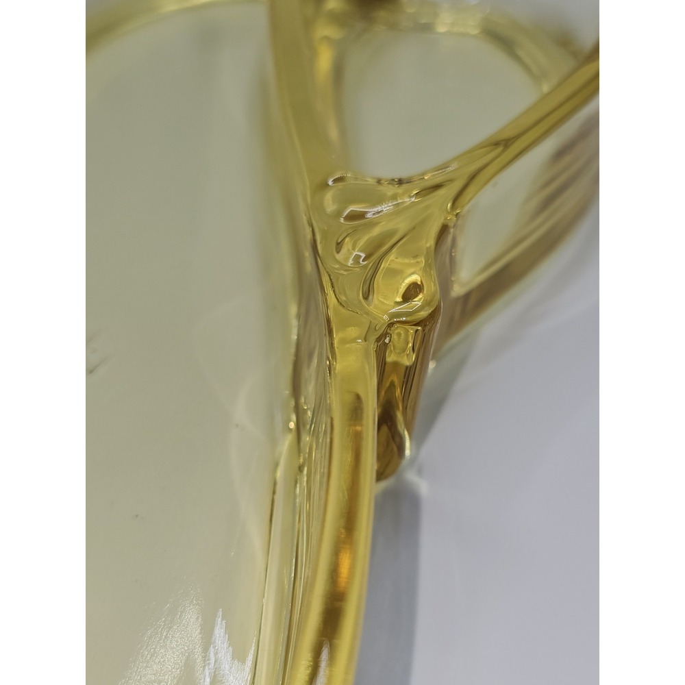 Rare Vintage Heisey Glass Yellow Empress Sahara 3 Part Relish Dish Oblong - Picture 12 of 12
